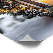 Christmas Candle Lantern ポスター (角)