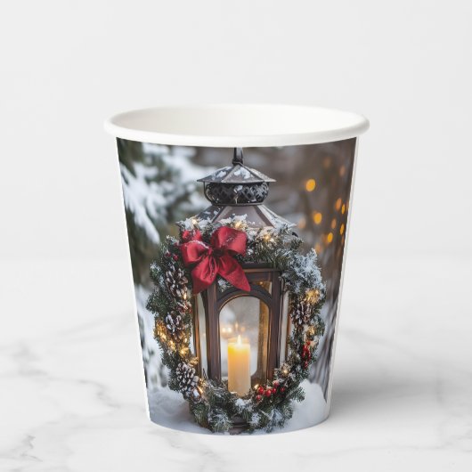 Christmas Candle Lantern 紙コップ (裏面)