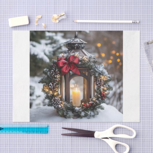 Christmas Candle Lantern 薄葉紙 (クラフト)