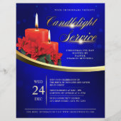 Christmas Candlelight Poinsettia Blue Church チラシ (正面)