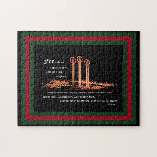 Christmas Candles, Isaiah 9:6 ジグソーパズル (横)