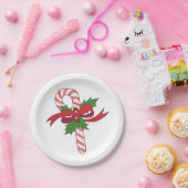 Christmas Candy Cane ペーパープレート (パーティー)