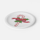 Christmas Candy Cane ペーパープレート (アングル)