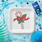 Christmas Candy Cane ペーパープレート (パーティー)