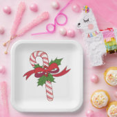Christmas Candy Cane ペーパープレート (パーティー)