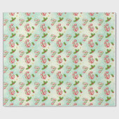 Christmas Candy Cane 6-7 Meme Holiday ラッピングペーパー (フラット)