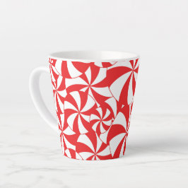 Christmas Candy Cane Coffee Mug Red and White Cup カフェラテマグ
