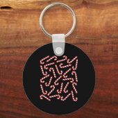 Christmas Candy Cane Costume Men Women Kids Xmas C キーホルダー (正面)
