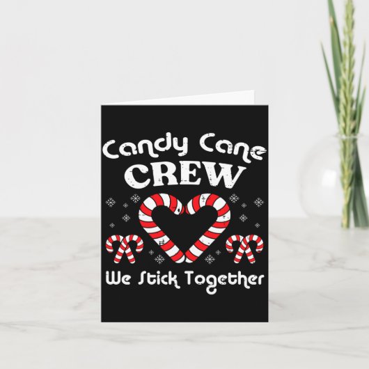 Christmas Candy Cane Crew Stick Together Xmas Wome カード (正面)