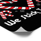 Christmas Candy Cane Crew Stick Together Xmas Wome ポスター (角)