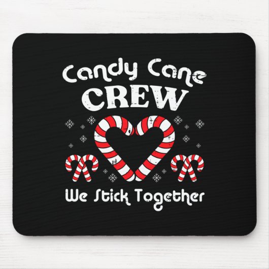 Christmas Candy Cane Crew Stick Together Xmas Wome マウスパッド (正面)