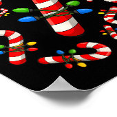 Christmas Candy Cane Crew Xmas Holiday Family Matc ポスター (角)