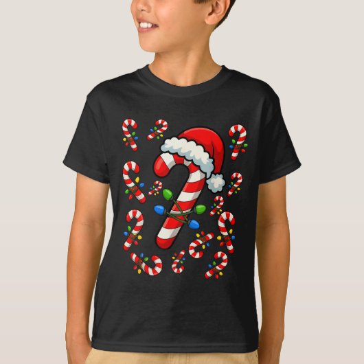 Christmas Candy Cane Crew Xmas Holiday Family Matc Tシャツ (正面)