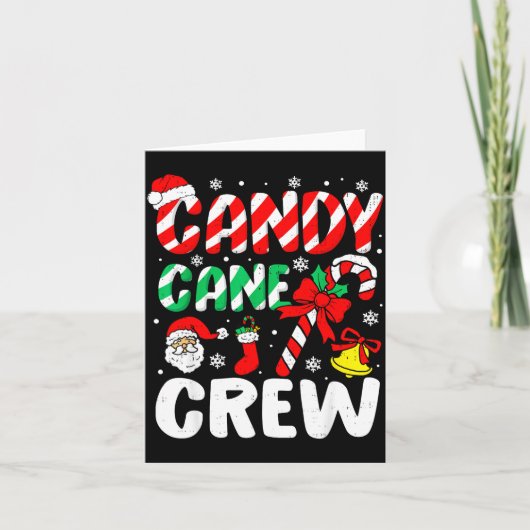 Christmas Candy Cane Crew Xmas Holiday Toddler Kid カード (正面)