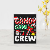 Christmas Candy Cane Crew Xmas Holiday Toddler Kid カード (黄色い花)