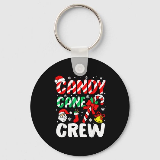Christmas Candy Cane Crew Xmas Holiday Toddler Kid キーホルダー (正面)