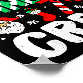 Christmas Candy Cane Crew Xmas Holiday Toddler Kid ポスター (角)