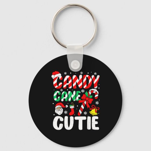 Christmas Candy Cane Cutie Xmas Holiday Toddler Ki キーホルダー (正面)