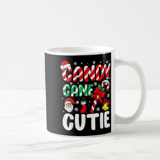 Christmas Candy Cane Cutie Xmas Holiday Toddler Ki コーヒーマグカップ (右)