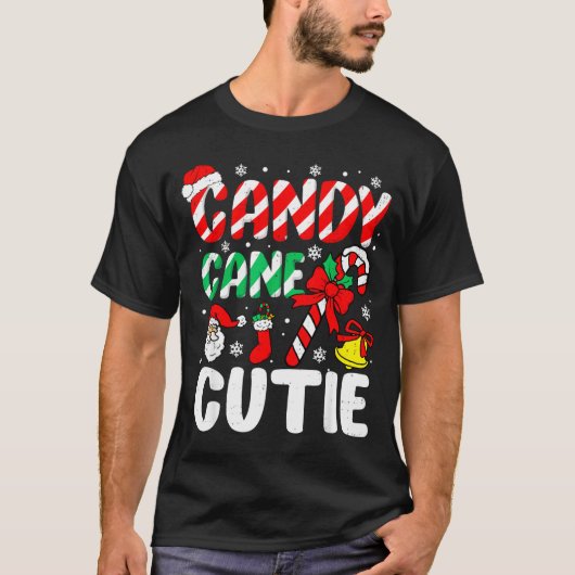 Christmas Candy Cane Cutie Xmas Holiday Toddler Ki Tシャツ (正面)