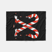 Christmas Candy Cane Drip Boys Girls Kids  フリースブランケット (正面(横))
