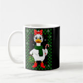 Christmas Candy Cane Goose Matching Couple Xmas Bo コーヒーマグカップ (左)