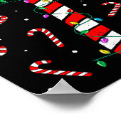 Christmas Candy Cane Hat Santa Xmas Holiday Toddle ポスター (角)