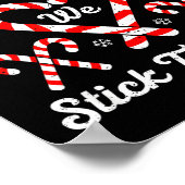 Christmas Candy Cane Heart Holiday Family Matching ポスター (角)