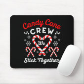 Christmas Candy Cane Heart Holiday Family Matching マウスパッド (マウス)