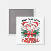 Christmas Candy Cane Heart Holiday Family Matching マグネット (正面/裏面)