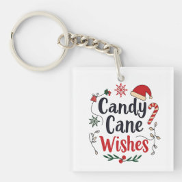 Christmas Candy Cane Keychain – Cheerful Gift Idea キーホルダー