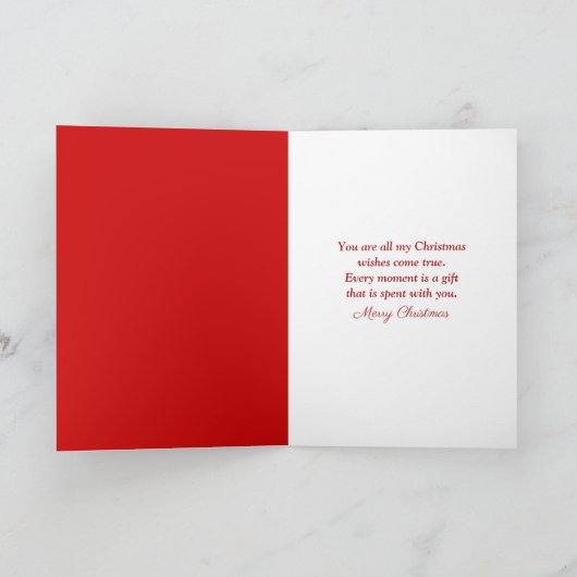 Christmas Candy Cane Love Heart カード (内部)