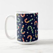Christmas Candy Cane Pattern コーヒーマグカップ (左)