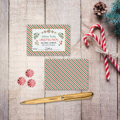 Christmas Candy Cane Peppermint Secret Santa エンクロージャーカード