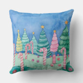 Christmas Candy Cane Personalized Chef Mom Photo クッション (裏面)