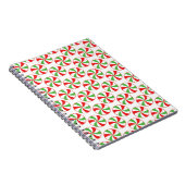 Christmas Candy Cane Print Cover Notebook Journal ノートブック (右側)