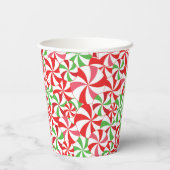 Christmas Candy Cane Print Party Paper Cups 紙コップ (裏面)