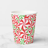 Christmas Candy Cane Print Party Paper Cups 紙コップ (正面)