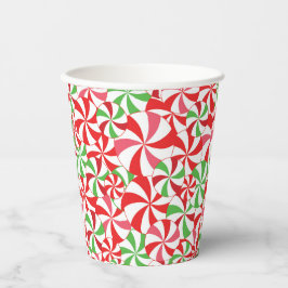 Christmas Candy Cane Print Party Paper Cups 紙コップ