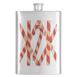 Christmas Candy Cane Red White Vector Design フラスク