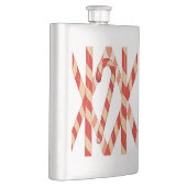 Christmas Candy Cane Red White Vector Design フラスク (右)