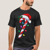 Christmas Candy Cane Santa Xmas  Tシャツ (正面)