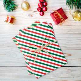 Christmas Candy Cane Stripe set of 3 ラッピングペーパーシート