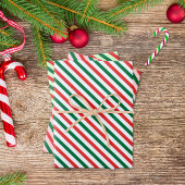 Christmas Candy Cane Stripe set of 3 ラッピングペーパーシート