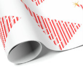 Christmas Candy Cane Striped Tree ラッピングペーパー (ロールコーナー)