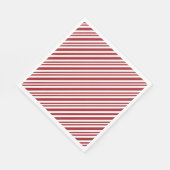 Christmas Candy Cane Stripes スタンダードランチョンナプキン (角)