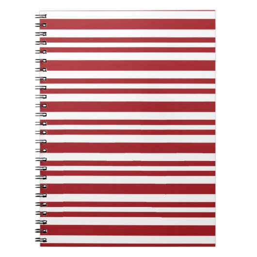 Christmas Candy Cane Stripes ノートブック (正面)