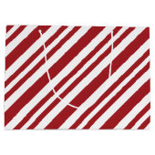 Christmas Candy Cane Stripes ラージペーパーバッグ (裏面)