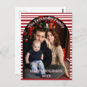 Christmas Candy Cane Stripes Cutsom ポストカード (正面/裏面)