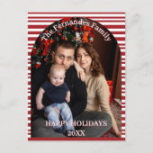 Christmas Candy Cane Stripes Cutsom ポストカード (正面)